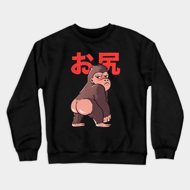 Butt Kong Cute Funny Monster Gift Crewneck Sweatshirt by eduely